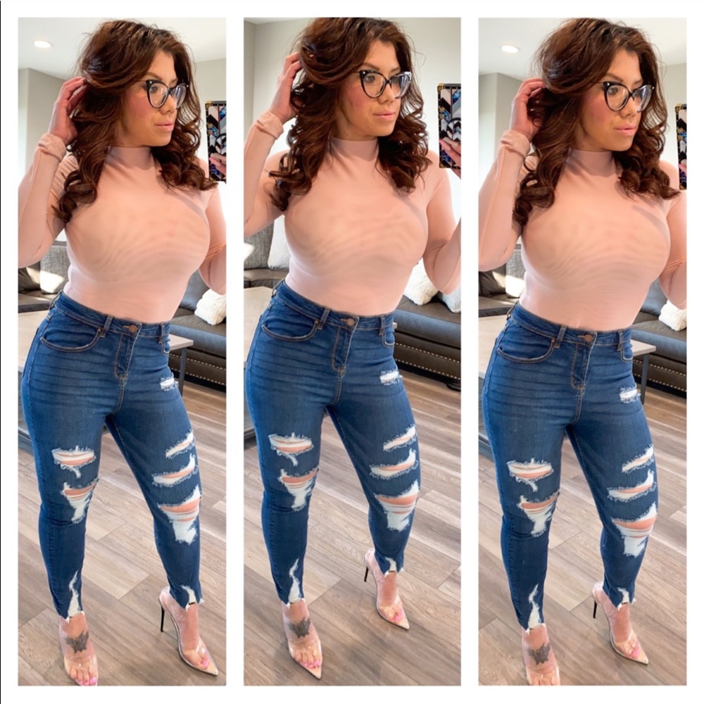 Closet Clear out ! Pink sheer bodysuit